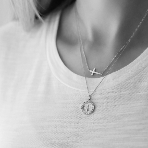 Silver Mary Necklace - Picture 3 of 8